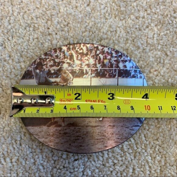 RODEO cowboy coloured picture oval belt buckle - Picture 2 of 6